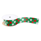 Weihnachtssteine rot weiß und grün Satin Ribbon Satinband (Spule)