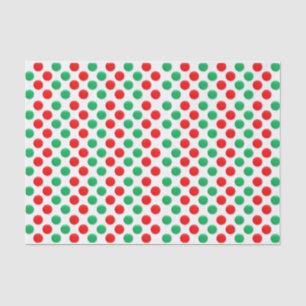 Weihnachtssteine rot weiß und grün seidenpapier