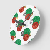 Weihnachtssteine Runde Wanduhr (Winkel)