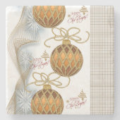 Weihnachtssteine-Untersetzer, Goldbuden Steinuntersetzer (Vorderseite)