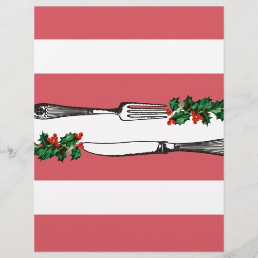 Weihnachtssteine Weihnachtsmenü mit Briefkopf (Rückseite)