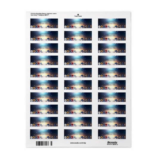 Weihnachtsstelktuch-Rücksendeadresse (Vorne)