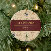 Weihnachtsstempel im Vintage-Stil