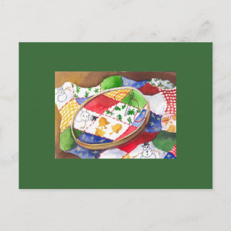 Weihnachtssteppdecke Feiertagspostkarte
