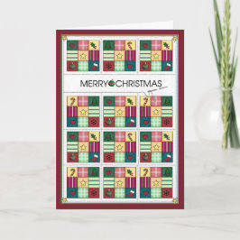 Weihnachtssteppdecken-Weihnachtskarte Feiertagskarte