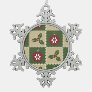 Weihnachtssteppdecken-Zinn-Verzierung Schneeflocken Zinn-Ornament