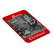 Weihnachtsstereoview Santa & American Flag Magnet (Rechte Seite)