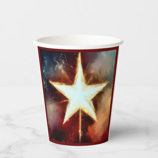 Weihnachtsstern 1 pappbecher (Vorderseite)
