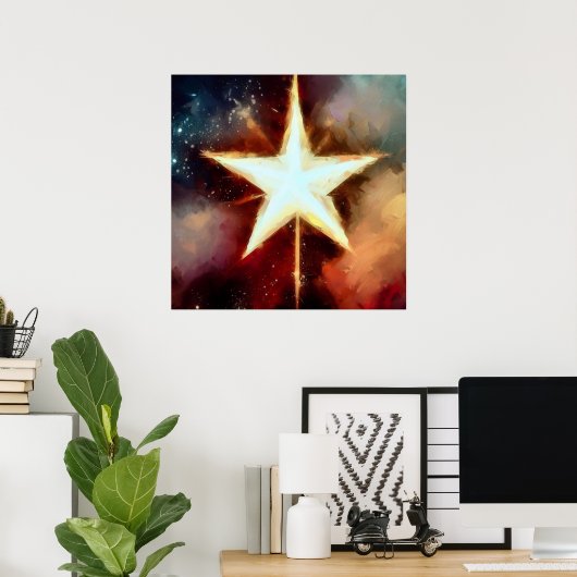 Weihnachtsstern 1 poster (Heimbüro)