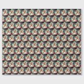 Weihnachtsstern 2 geschenkpapier (Flach)