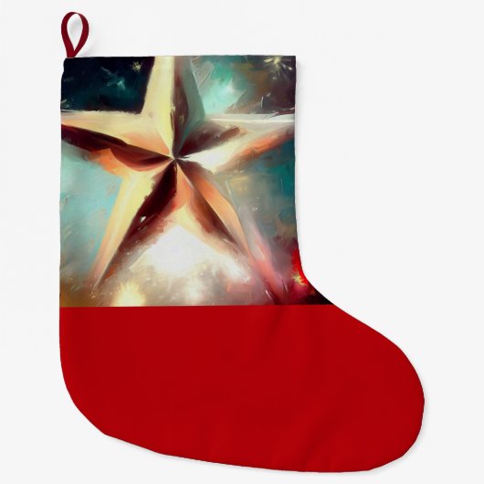 Weihnachtsstern 2 großer weihnachtsstrumpf (Vorderseite)