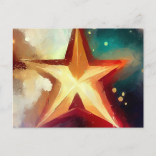 Weihnachtsstern 3 feiertagspostkarte