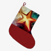 Weihnachtsstern 3 großer weihnachtsstrumpf (Vorderansicht (hängend))