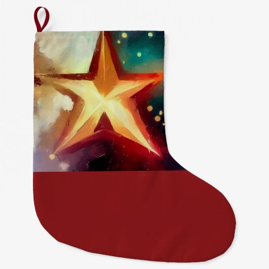 Weihnachtsstern 3 großer weihnachtsstrumpf (Vorderseite)
