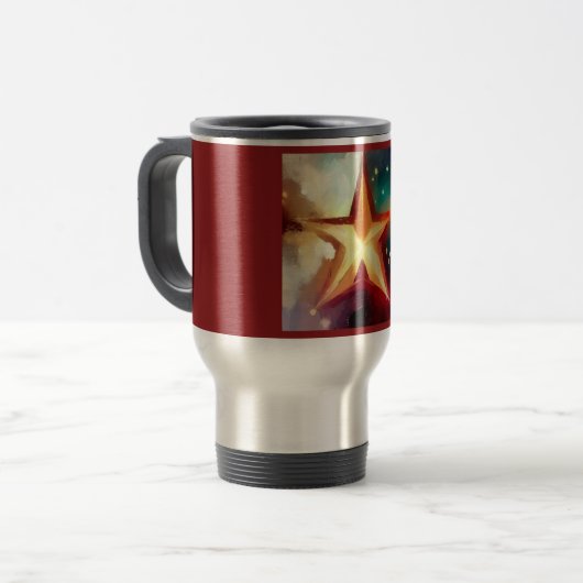 Weihnachtsstern 3 reisebecher (Vorderseite Links)