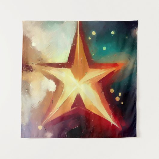 Weihnachtsstern 3 wandteppich (Vorderseite)