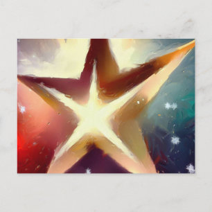 Weihnachtsstern 4 feiertagspostkarte