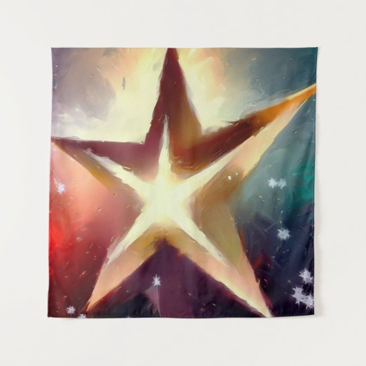 Weihnachtsstern 4 wandteppich (Vorderseite)