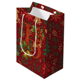 Weihnachtsstern, Anfangsbuchstabe B Letter Rentier Mittlere Geschenktüte