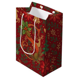 Weihnachtsstern, Anfangsbuchstabe S Letter Rentier Mittlere Geschenktüte