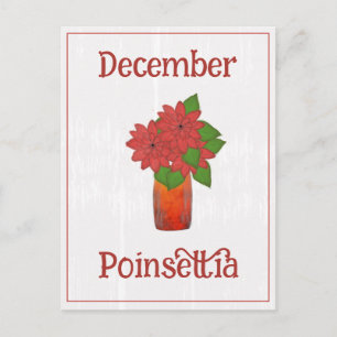 Weihnachtsstern-Anlage Dezember Geburtstag Postkarte
