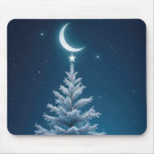Weihnachtsstern aus einem Halbmond Mousepad (Vorne)