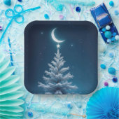 Weihnachtsstern aus einem Halbmond Pappteller (Party)