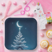 Weihnachtsstern aus einem Halbmond Pappteller (Party)