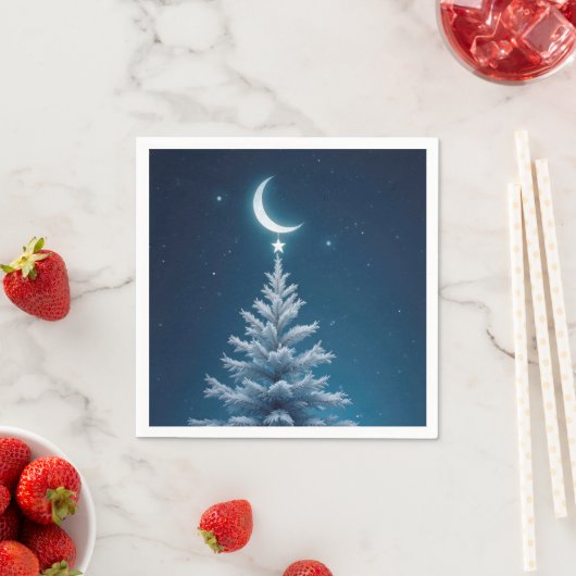 Weihnachtsstern aus einem Halbmond Serviette (Beispiel)