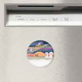 Weihnachtsstern - Bichon Frise (zwei) Magnet (In Situ (Geschirrspüler))