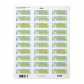 Weihnachtsstern | Blue Holiday Address Labels (Vorne)