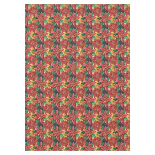 Weihnachtsstern-Blume Tischdecke (Vorderseite)