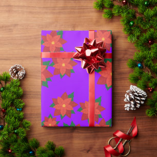 Weihnachtsstern-Blume-Umschlagpapier Geschenkpapier