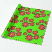 Weihnachtsstern-Blume-Umschlagpapier Geschenkpapier (Ungerollt)