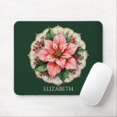 Weihnachtsstern-Blumen im Vintage-Stil Mousepad (Mit Mouse)