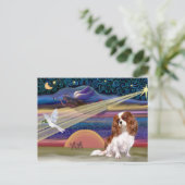 Weihnachtsstern - Cavalier (Blenheim) Feiertagspostkarte (Stehend Vorderseite)