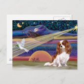 Weihnachtsstern - Cavalier (Blenheim) Feiertagspostkarte (Vorne/Hinten)