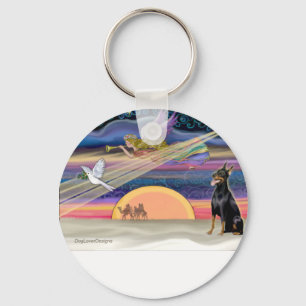 Weihnachtsstern - Dobermann 1 - Schlüsselanhänger