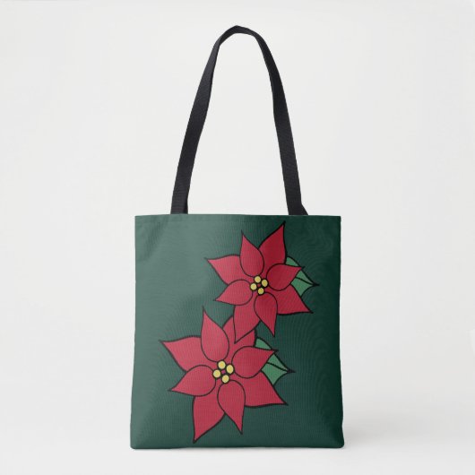 Weihnachtsstern-Einkaufstasche Tasche (Vorderseite)