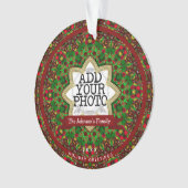 Weihnachtsstern Familiengepäck Foto Plakat Ornament (Vorderseite)