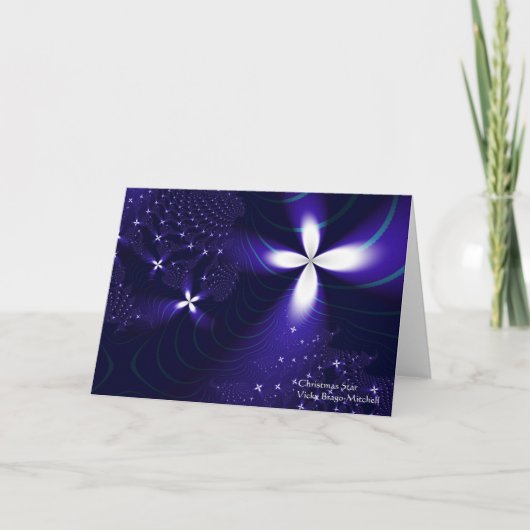 Weihnachtsstern Feiertagskarte (Vorderseite)