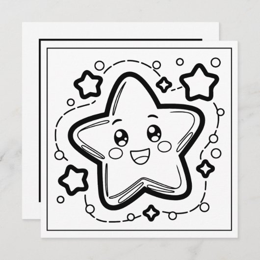 Weihnachtsstern Feiertagskarte (Vorne/Hinten)