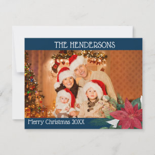 Weihnachtsstern-Feiertagskarte mit Foto Feiertagskarte