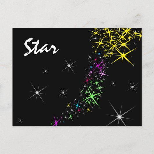 Weihnachtsstern Feiertagspostkarte (Vorderseite)