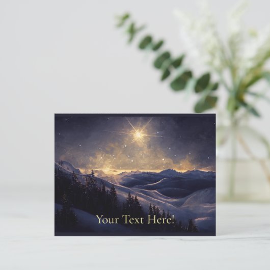 Weihnachtsstern Feiertagspostkarte (Stehend Vorderseite)