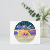 Weihnachtsstern Feiertagspostkarte (Stehend Vorderseite)