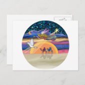 Weihnachtsstern Feiertagspostkarte (Vorne/Hinten)