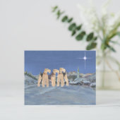 Weihnachtsstern Feiertagspostkarte (Stehend Vorderseite)