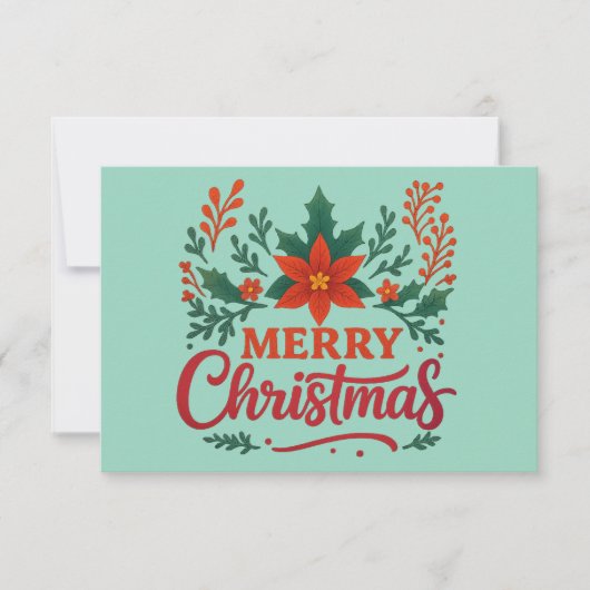 Weihnachtsstern Frohe Weihnachten Grußkarte Einladung (Vorderseite)