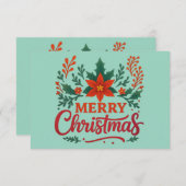 Weihnachtsstern Frohe Weihnachten Grußkarte Einladung (Vorne/Hinten)